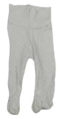 Bílé puntíkaté polodupky H&M