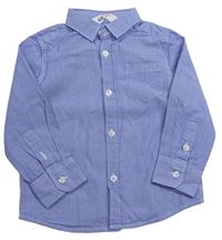 Modrá prúžkovaná košeľa H&M