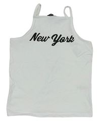 Biely crop top s nápisom George