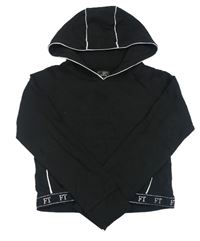 Čierna crop mikina s kapucňou Firetrap