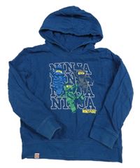 Tmavomodrá mikina s lego Ninjago a kapucňou