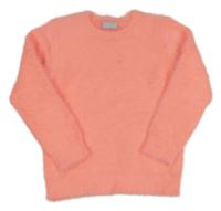 Neónově oranžový chlpatý sveter Matalan