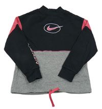 Černo-šedá mikina s logem Nike