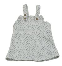 Bílo-modré květované laclové teplákové šaty F&F