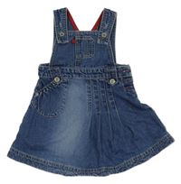 Modré riflové laclové šaty 