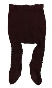 Vínové vzorované punčocháče H&M