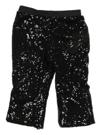 Čierne flitrové podšité nohavice H&M