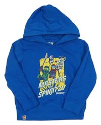 Modrá mikina s Lego Ninjago a kapucňou