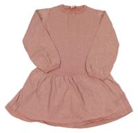 Ružové trblietavé svetrové šaty Dopodopo