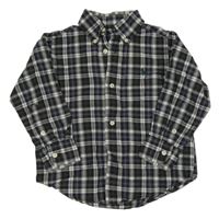 Tmavomodro-šedá kostkovaná košile - Ralph Lauren