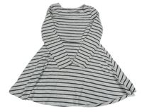 Sivo-tmavosivé pruhované šaty H&M