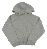 Sivá melírovaná crop mikina s kapucňou F&F
