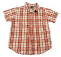 Červeno-béžová kockovaná košeľa zn. H&M