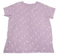 Růžové vzorované tričko - Přátelé zn. Primark