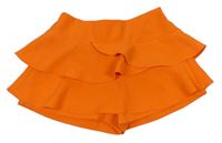 Oranžová vrstvená kraťasová sukňa zn. River Island