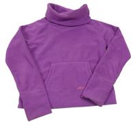 Fialová fleecová mikina s rolákem S. Oliver