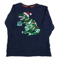 Tmavomodré triko s dinem Kiki&Koko