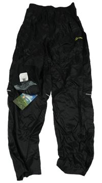 Nové - Černé šusťákové funkční kalhoty Higear