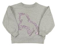 Svetlosivá mikina s jednorožcom V by Very