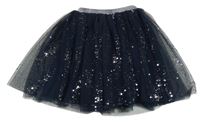 Tmavomodrá tylová třpytivá sukně St. Bernard