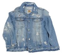 Světlemodrá riflová bunda s prošoupáním a Bugsem 