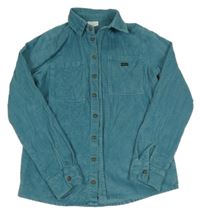 Modrá manšestrová košilová bunda