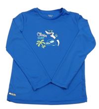 Tmavomodré UV triko se žralokem 