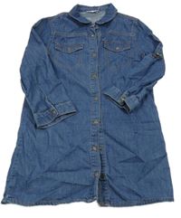 Tmavomodré ľahké rifľové prepínaci šaty Bluezoo