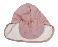 Růžová květovaná UV kšiltovka s ochranou krku C&A