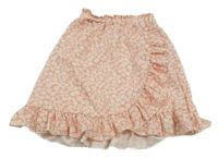 Ružovo-biela kvetovaná sukňa