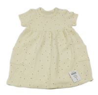 Nové - Smetanové puntíkaté šaty George