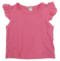 Ružové tričko s volánikmi