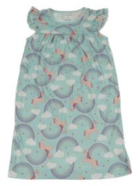 Mintová noční košile s duhami a jednorožci Carter's