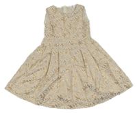 Zlato-biele kvetované šaty John Lewis