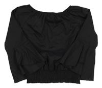Černá crop halenka 