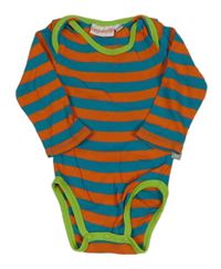 Zeleno-oranžové pruhované žebrované body Liegelind