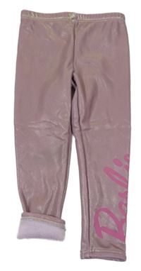 Lila třpytivé zateplené legíny - Barbie Primark