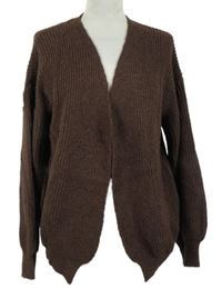 Dámský hnědý svetrový cardigán Shein 