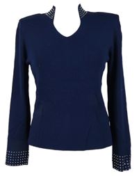 Dámský tmavomodrý lehký svetr s kamínky Roman