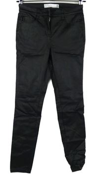 Dámske čierne potiahnuté é skinny nohavice Next