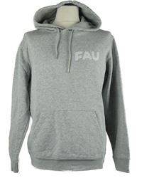 Pánska sivá mikina s nápisom a kapucňou