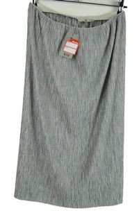 Nové - Dámska sivá vzorovaná midi sukňa TU