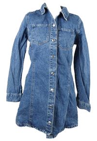 Dámske modré rifľové prepínaci košeľové šaty Denim Co.