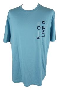 Pánské světlemodré tričko s nápisem S. Oliver 
