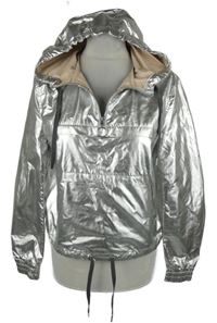 Dámská stříbrná potažená bunda s kapucí H&M