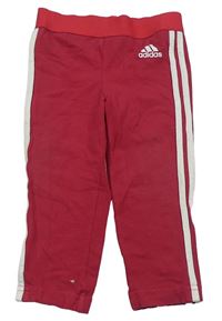Rubínové legíny s logem Adidas