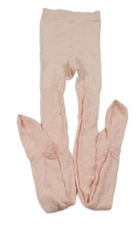 Světlerůžové punčocháče se srdíčky