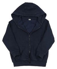 Tmavomodrá prepínaci mikina s kapucňou Tu