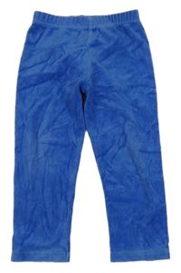 Modré zamatové nohavice