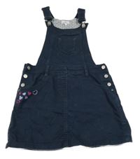 Tmavomodré rifľová na traká sukňa so srdiečkami S. Oliver